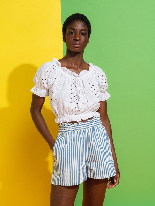 Crochet White Crop Top