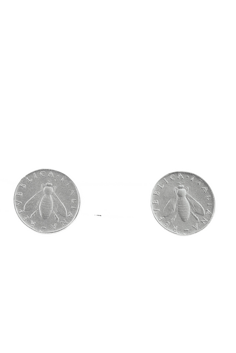 Italian Lira Bee Stud Earrings