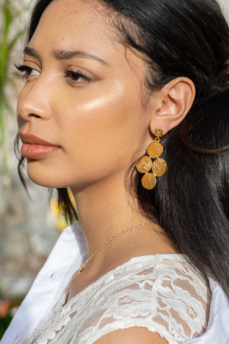 Ancient Coin Dangle Earrings