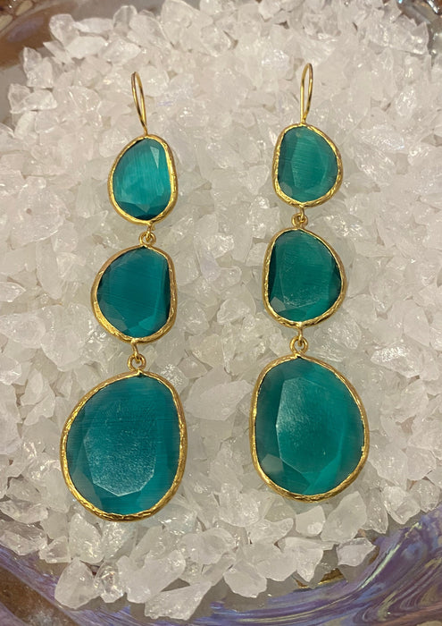 Malachite Drop Earrings