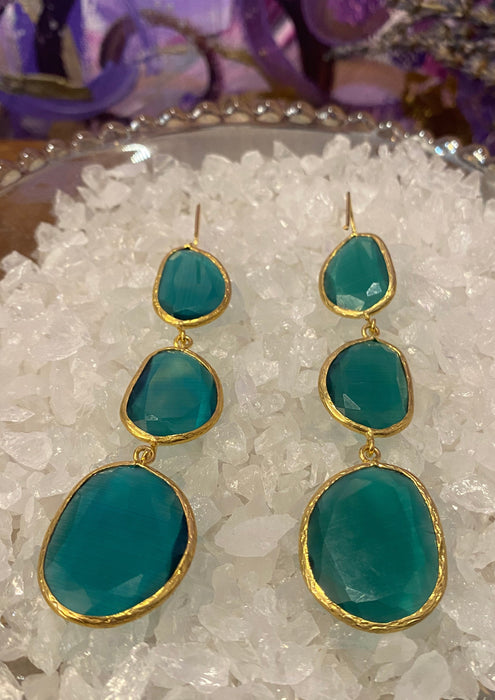 Malachite Drop Earrings