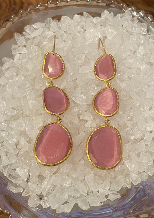 Rose Quartz Drop Earrings