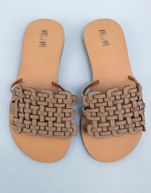 Abigail Squared Woven Slide