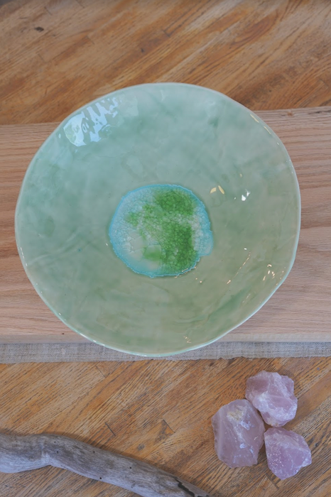 Sea Foam Sea Glass Ceramic Bowl