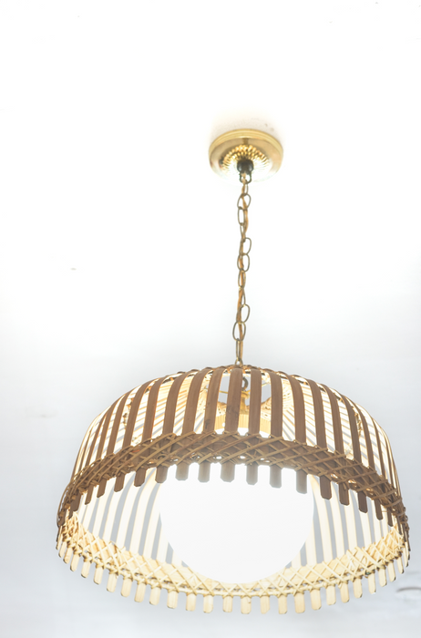 Vintage Rattan Light Fixture