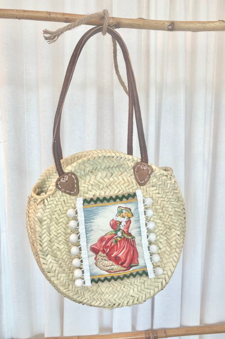 Dancing Woman Wicker Handbag