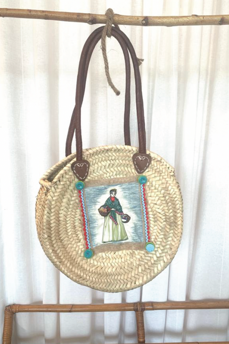 Old Lady Wicker Handbag